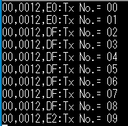 缶入り送信機からデータ受信結果