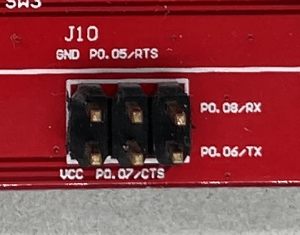 USB-シリアル変換ケーブル接続部(J10)