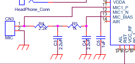 マイク入力部回路図