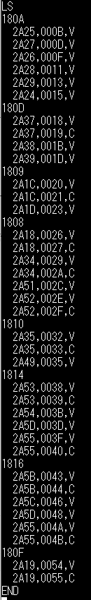 LSコマンド確認結果(V1.23)