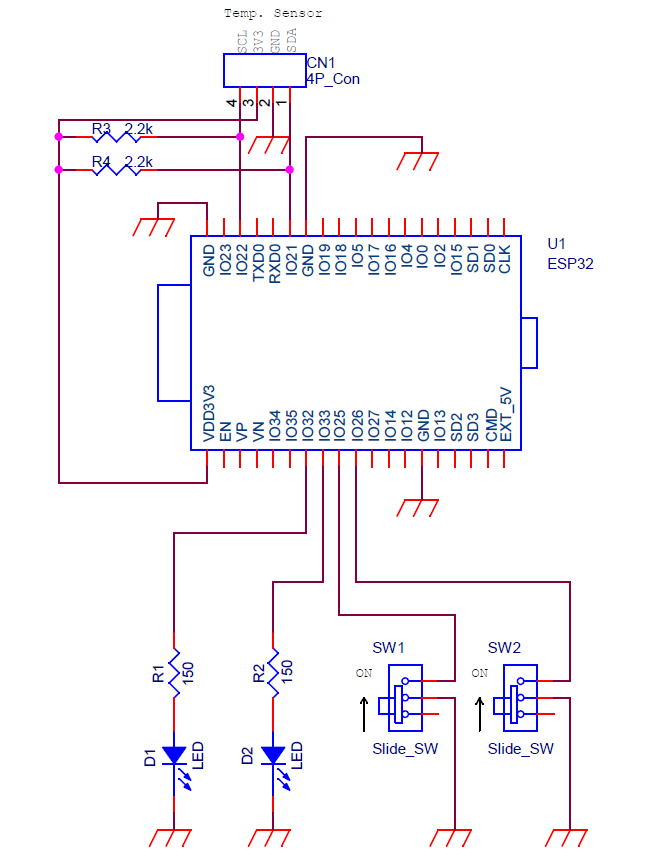 ESP32実験回路